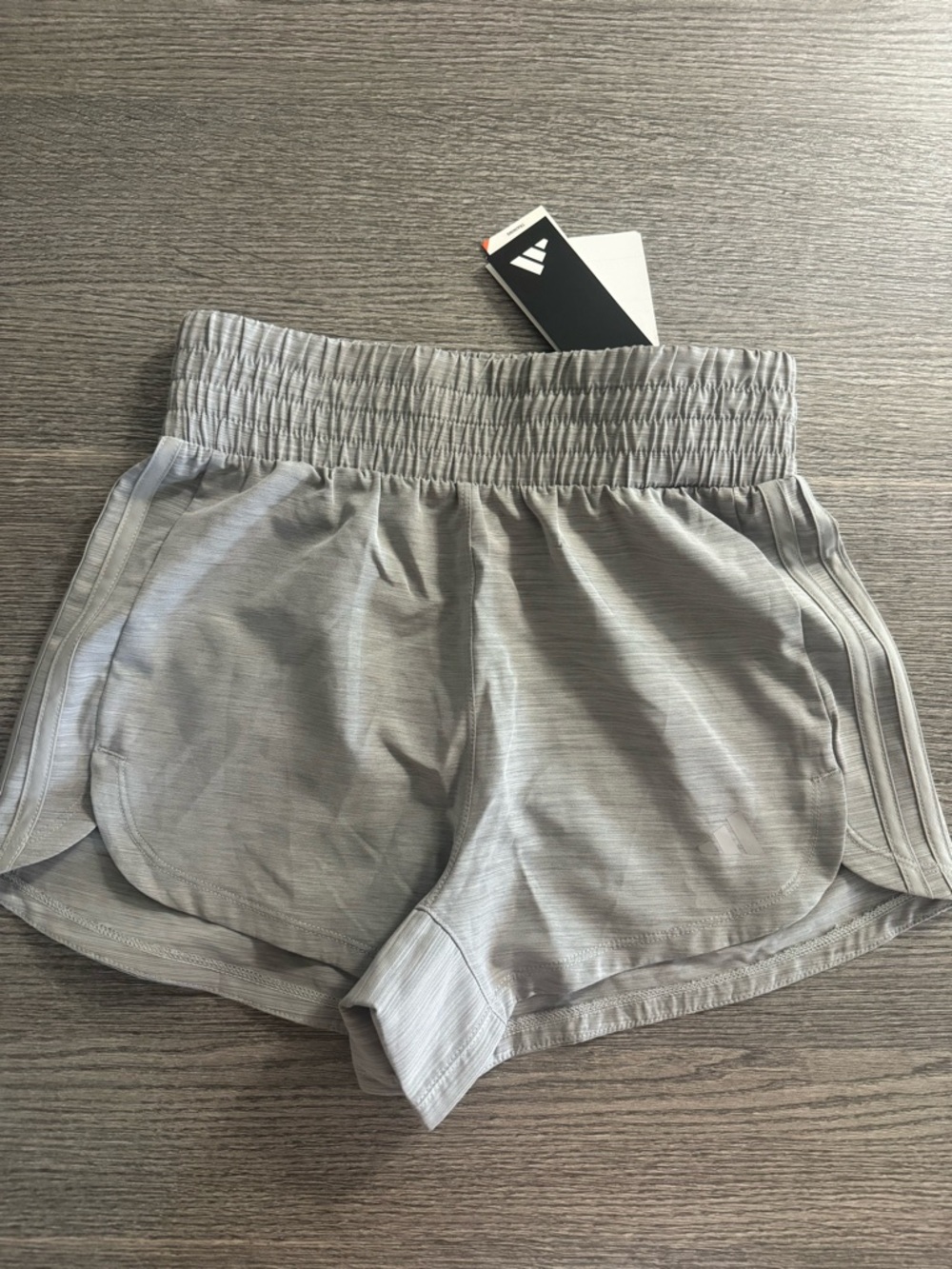 Adidas Women’s Pacer Woven Shorts High Rise 3” Inseam Size XS Grey - Picture 1 of 9